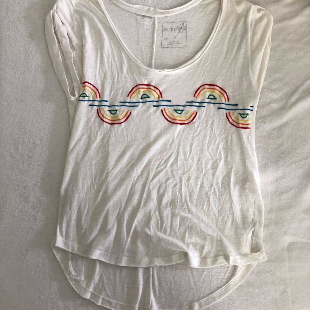 Free People Rainbow T Shirt